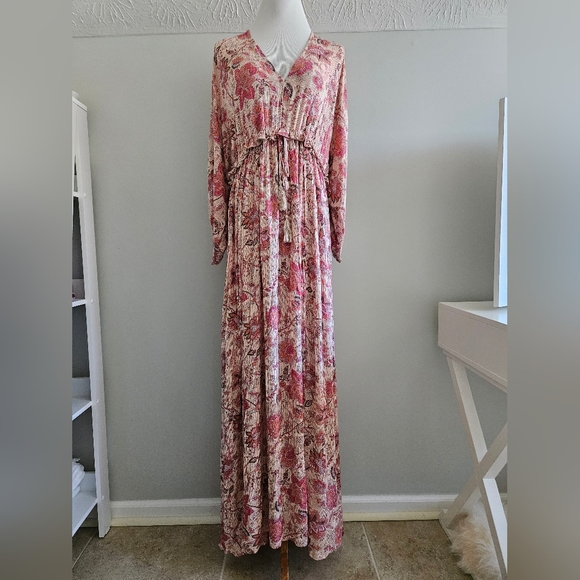 Floral Pink Maxi Dress - Picture 7 of 10